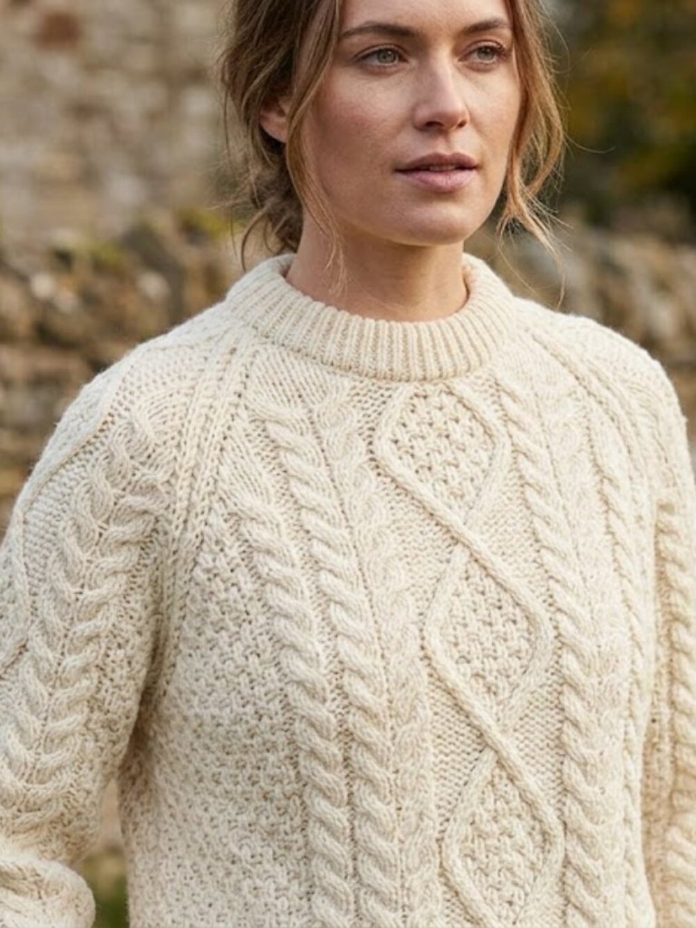 Vintage English Sports Shop Chunky 100% Wool Cable Knit Pullover - S